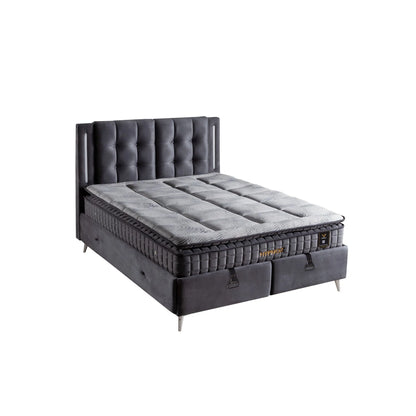 Pat 160x200 stofa catifelata gri