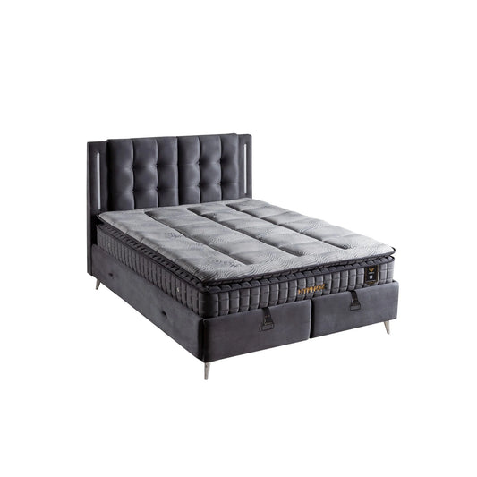 Pat 160x200 stofa catifelata gri