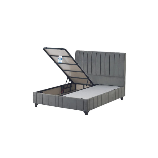 Pat 160x200 stofa catifelata gri